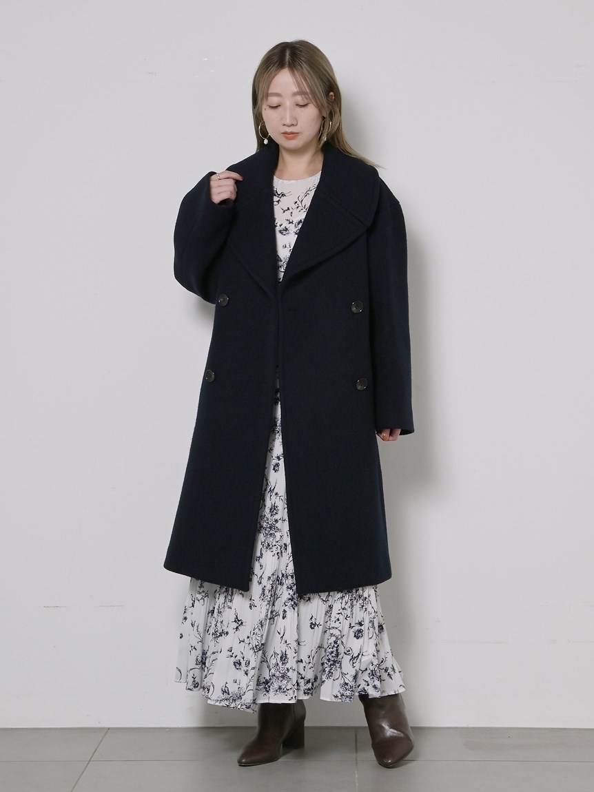 WEB限定】ニットベストコンビワンピース(マキシ・ロングワンピース 
