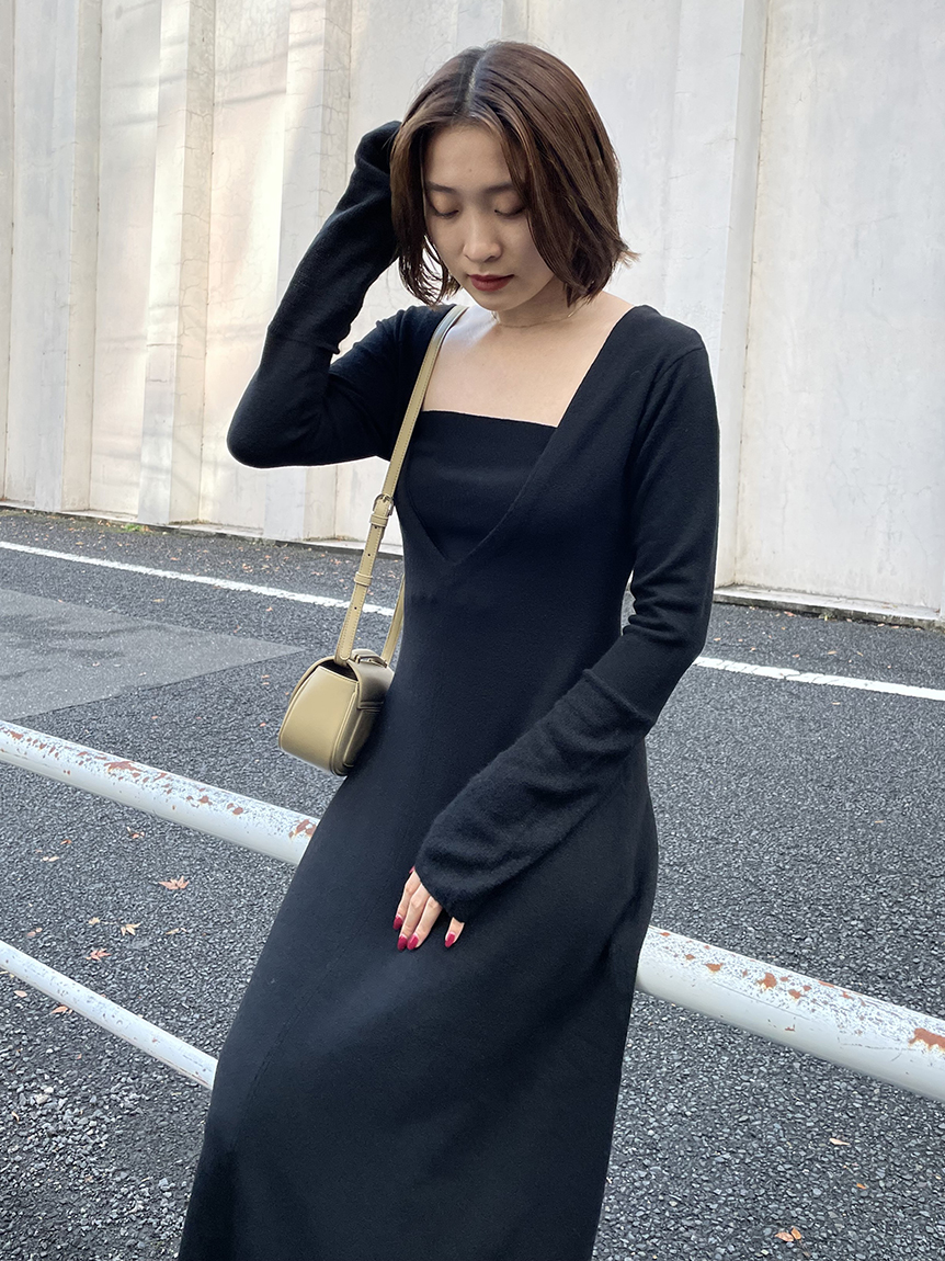 snidel♡レイヤードニットワンピース ♡新品タグ付きLBEG