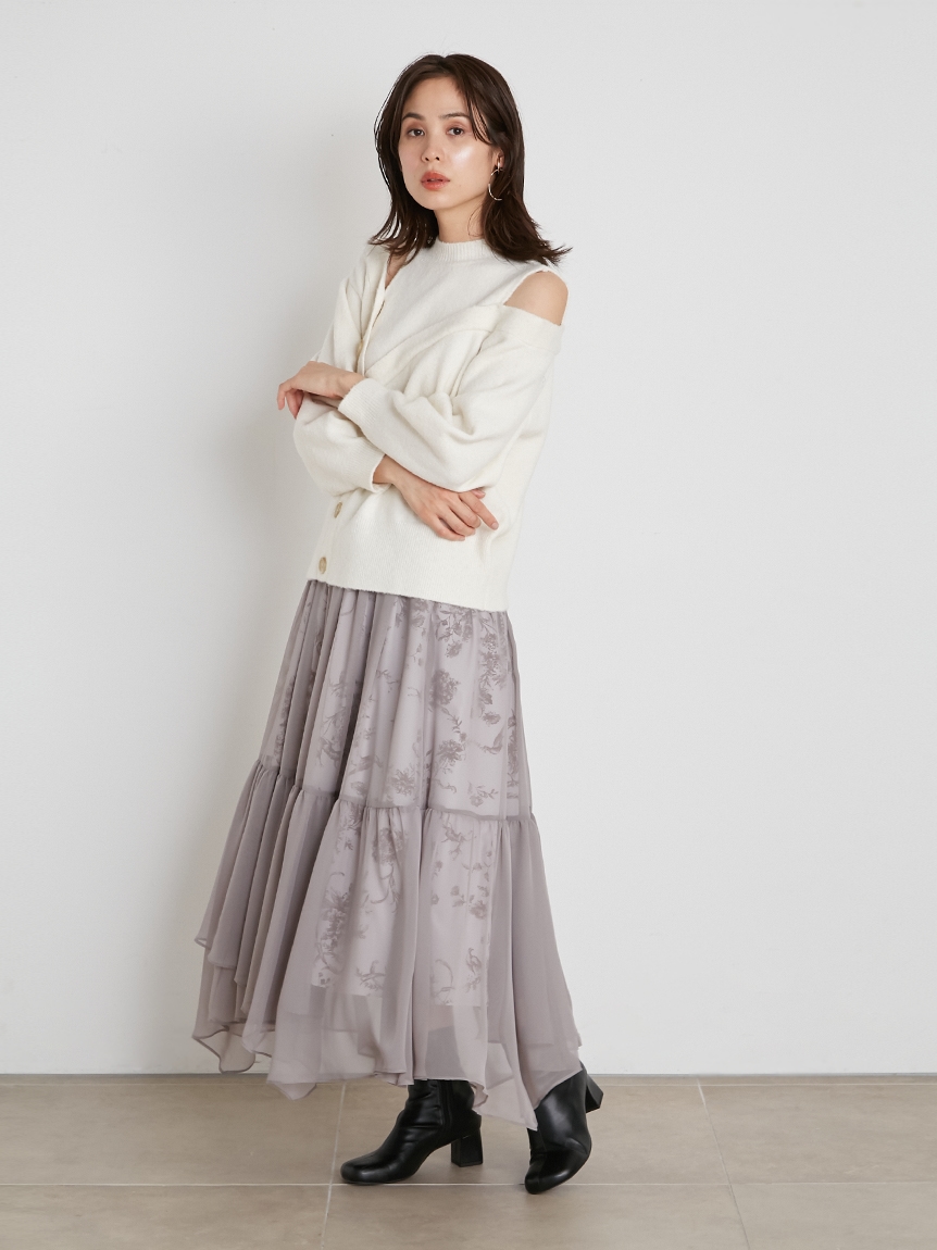 オープンショルダーボタンニットプルオーバー ニット トップス Snidel スナイデル の通販サイト 公式