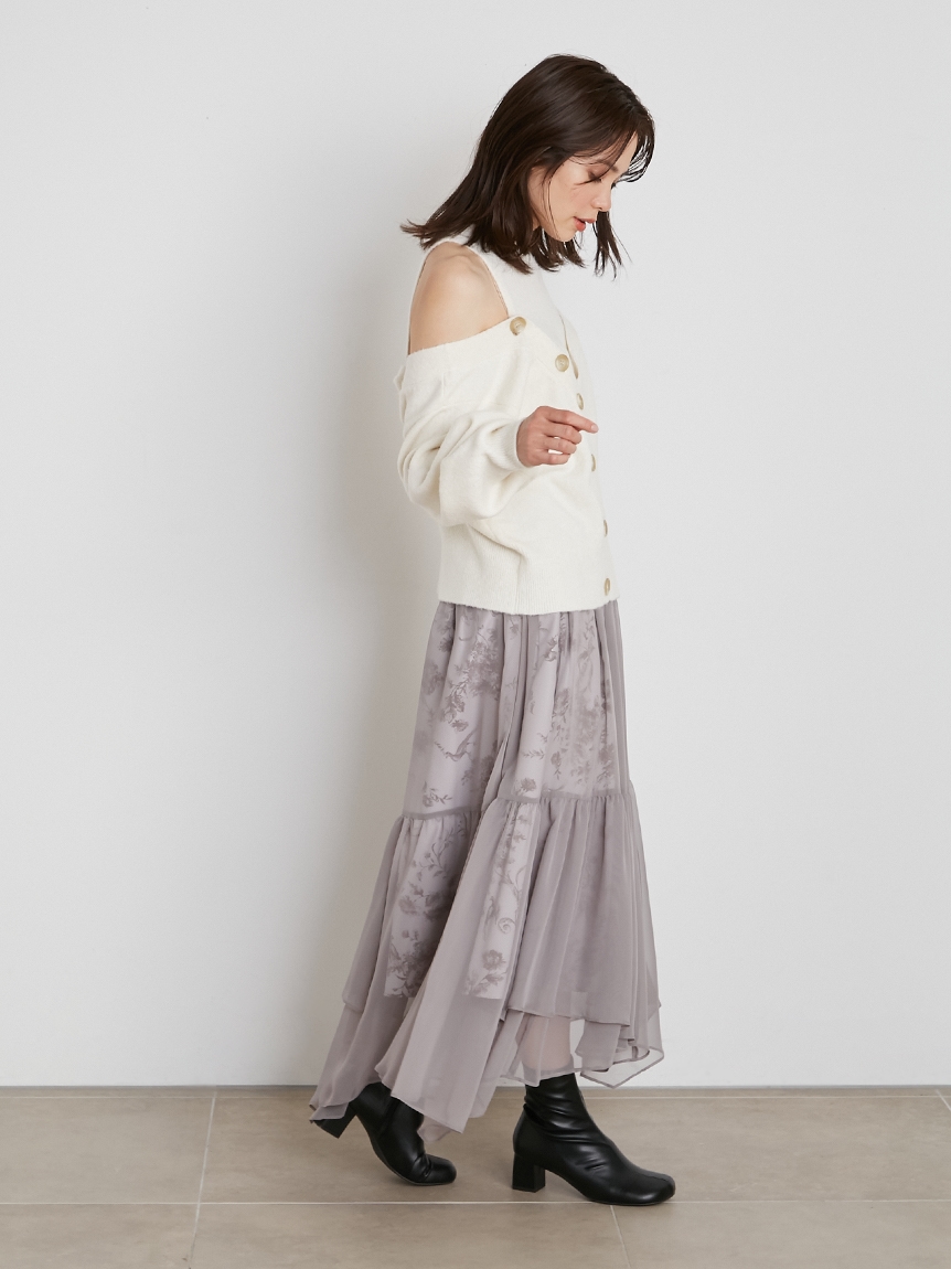 オープンショルダーボタンニットプルオーバー ニット トップス Snidel スナイデル の通販サイト 公式