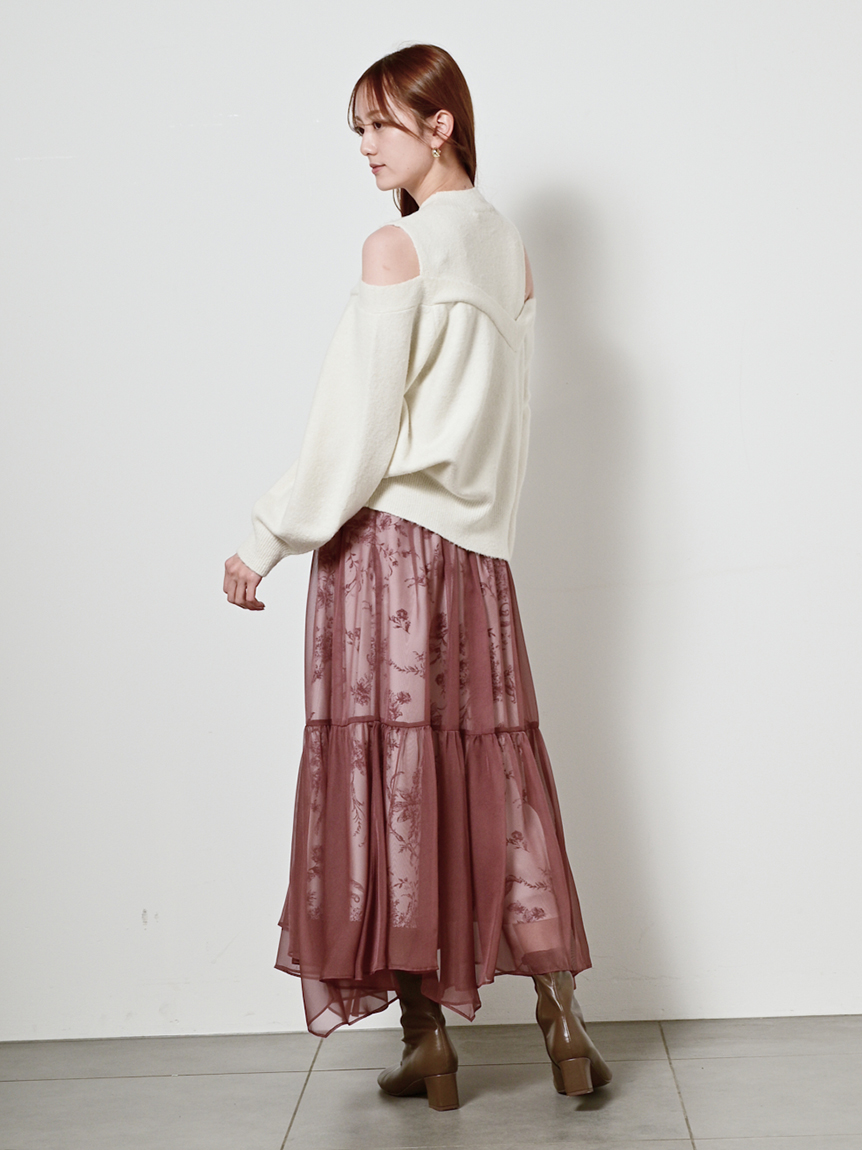 オープンショルダーボタンニットプルオーバー ニット トップス Snidel スナイデル の通販サイト 公式