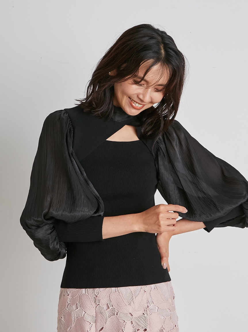 今季一番 スナイデル シアードッキングニットプルオーバー BLK ...