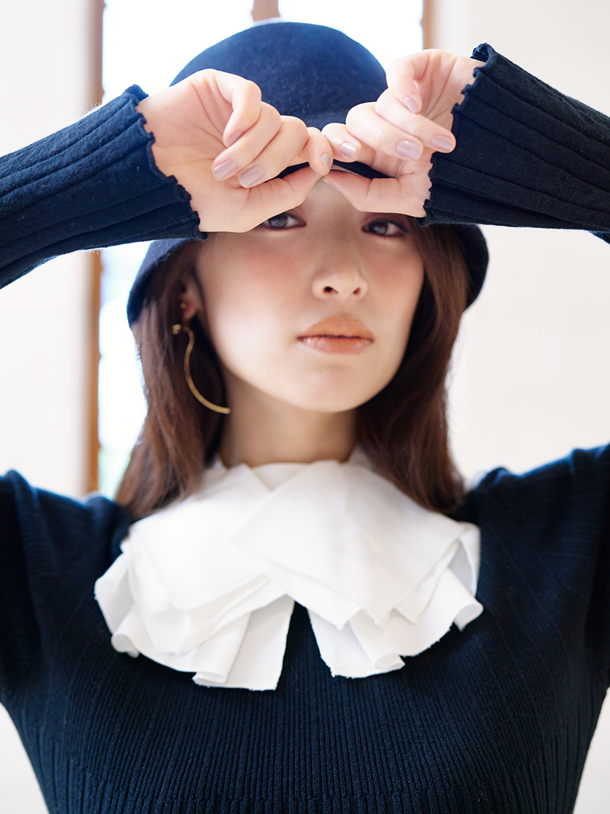 フリル衿付きニットプルオーバー(ニット)|トップス|SNIDEL ...