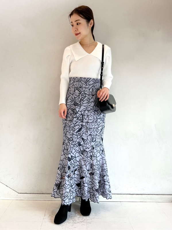 snidel/セーラーカラーニットプルオーバー/OWHT 