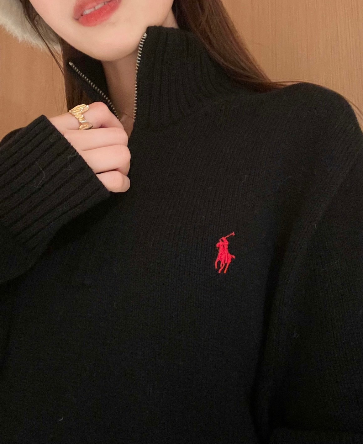 POLO RALPH LAUREN】ハーフジップニットプルオーバー(ニット