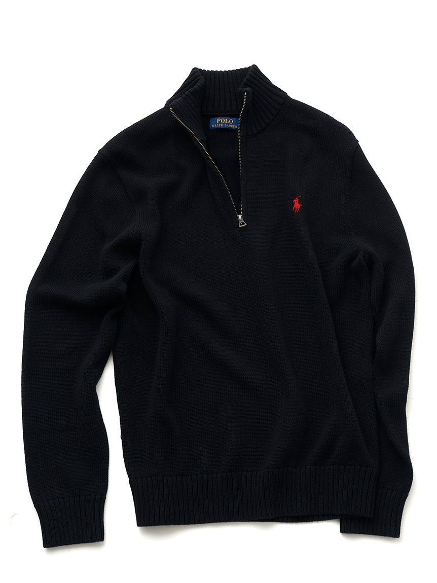 POLO RALPH LAUREN】ハーフジップニットプルオーバー(ニット