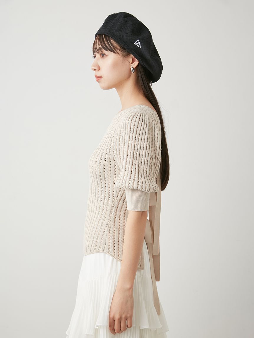 バックオープンリボンニットTOPS(ニット)｜トップス｜SNIDEL