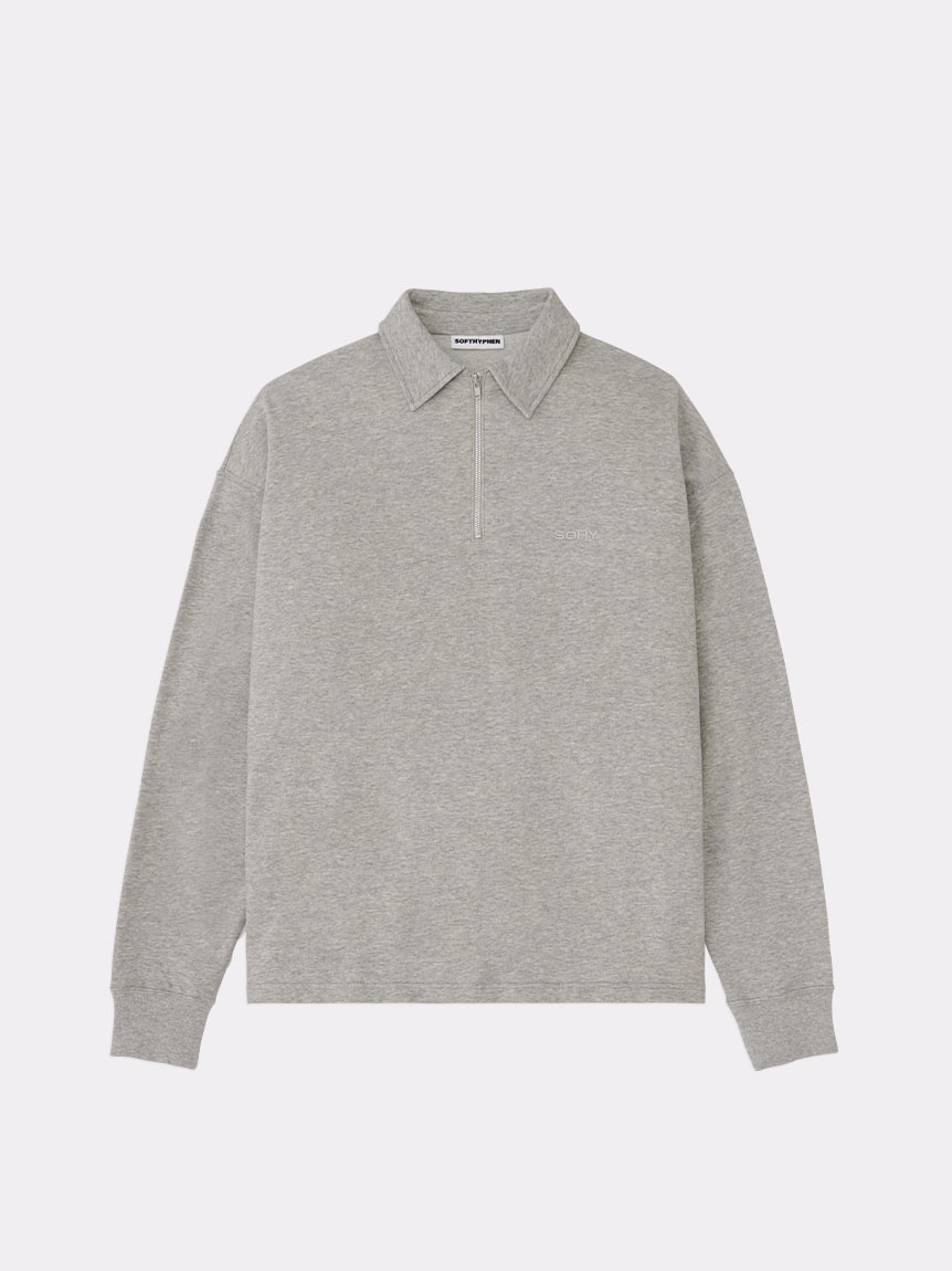 SOHY LIGHT SWEAT HALF ZIP L/S TEE(SWEAT)｜SOFTHYPHEN （ソフト