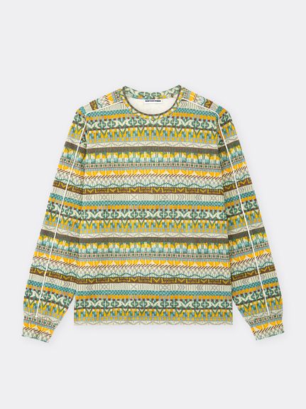 トップス PWA STRIPED PIPING L/S TEE PWA STRIPED PIPING L/S TEE / CLOUD - used&vintage box Hi-smile