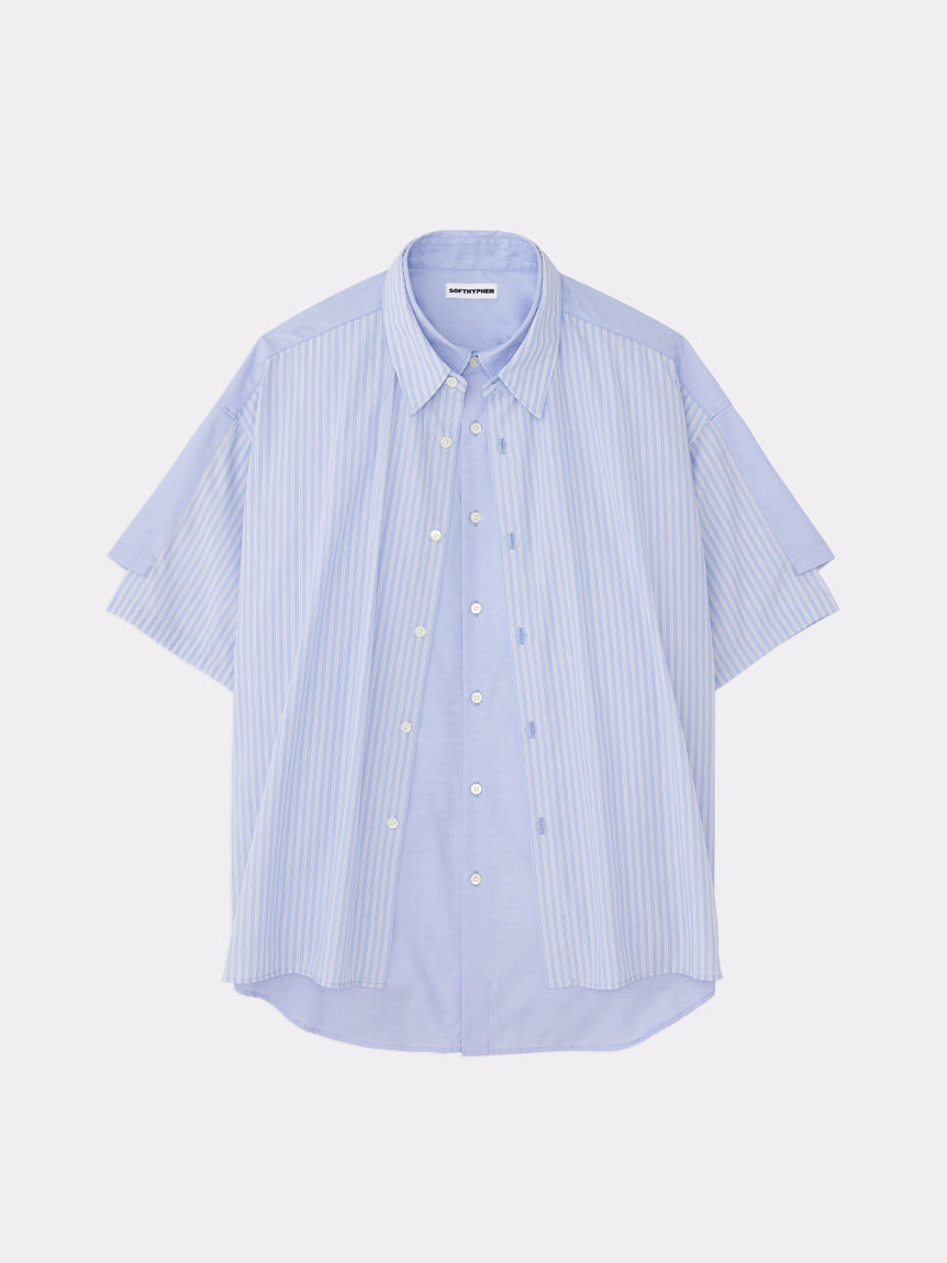 DOUBLE FRONT OVER SIZED SIGNATURE S/S SHIRT(SHIRTS)｜SOFTHYPHEN ...