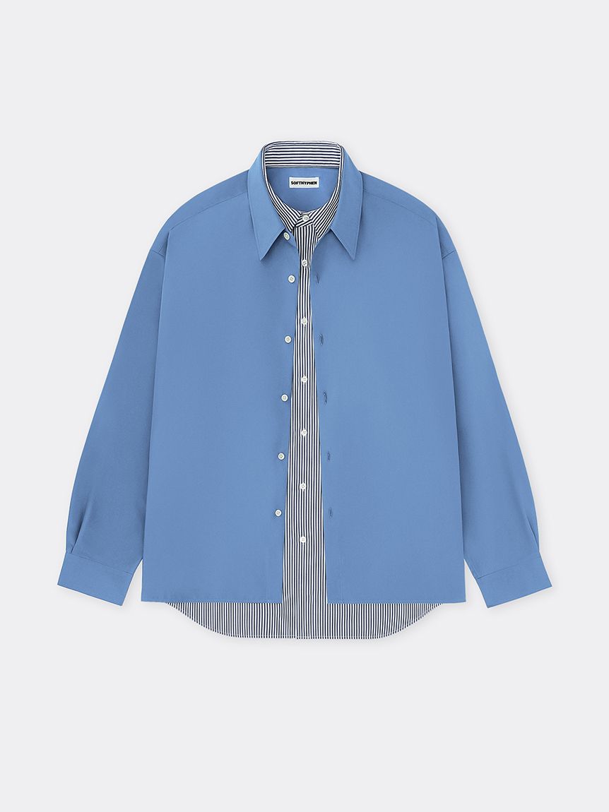 DOUBLE FRONT OVERSIZED SHIRT(SHIRTS)｜SOFTHYPHEN （ソフト