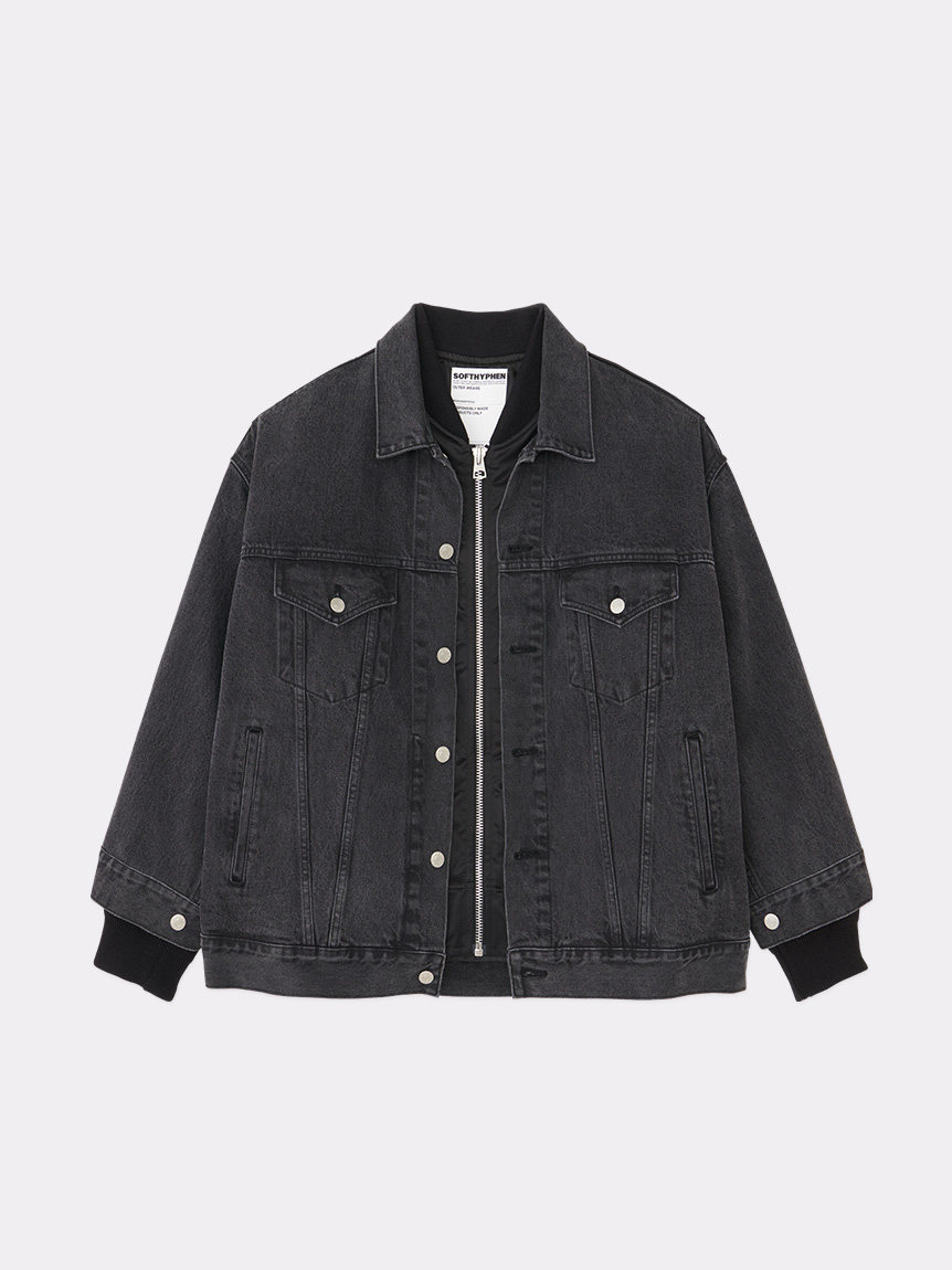 BACK TO FRONT MA-1 DENIM JACKET(OUTERWEAR)｜SOFTHYPHEN （ソフト