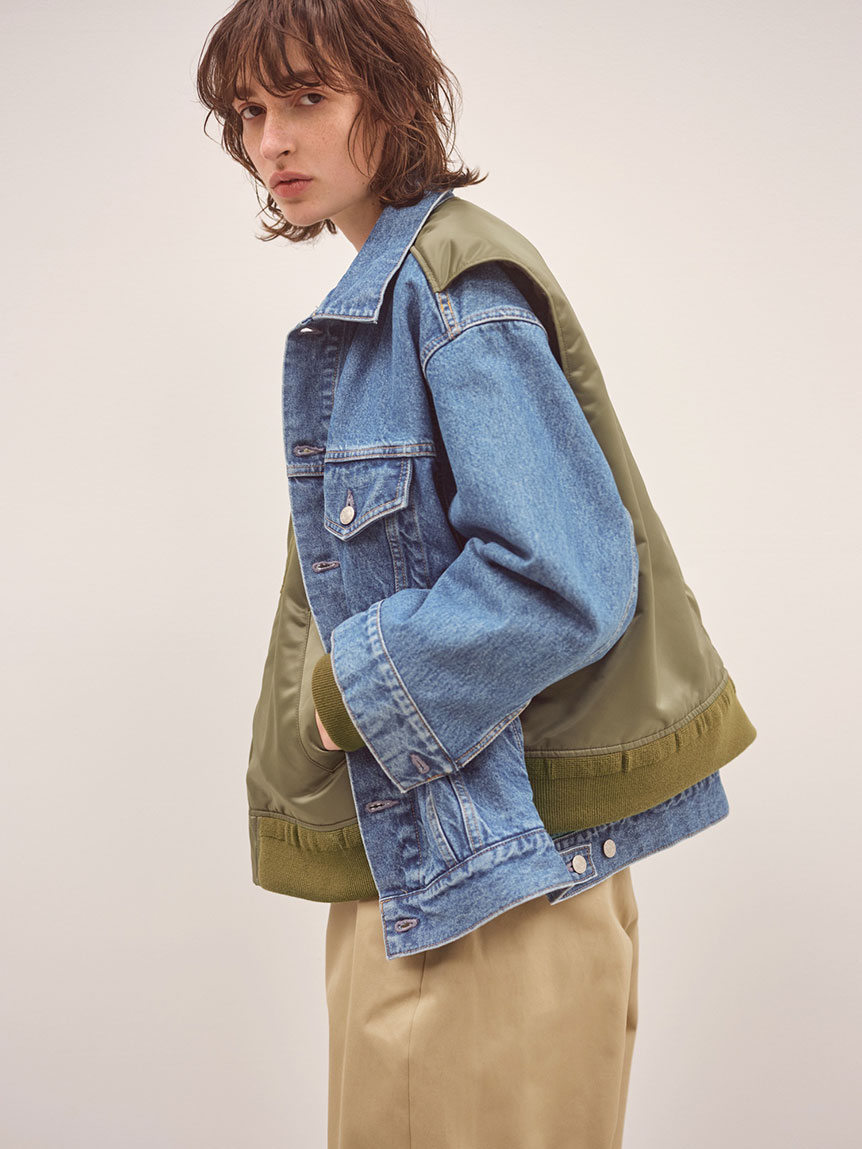 BACK TO FRONT MA-1 DENIM JACKET(OUTERWEAR)｜SOFTHYPHEN （ソフト ...