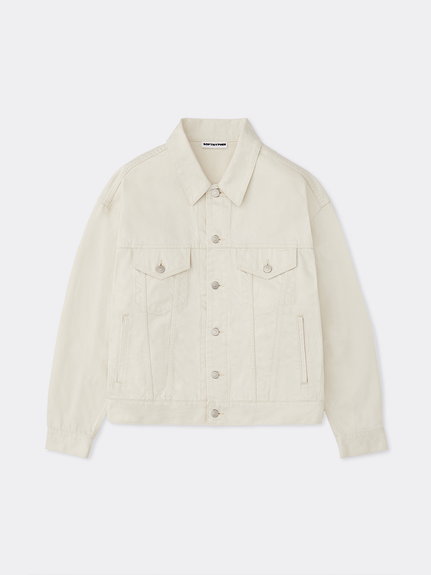 TUCKED DETAIL DENIM JACKET(JEANS)｜SOFTHYPHEN （ソフト