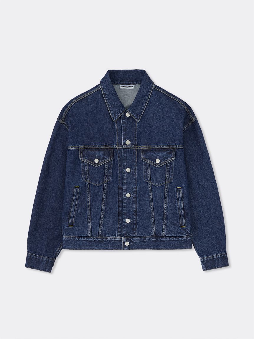 TUCKED DETAIL DENIM JACKET(JEANS)｜SOFTHYPHEN （ソフト