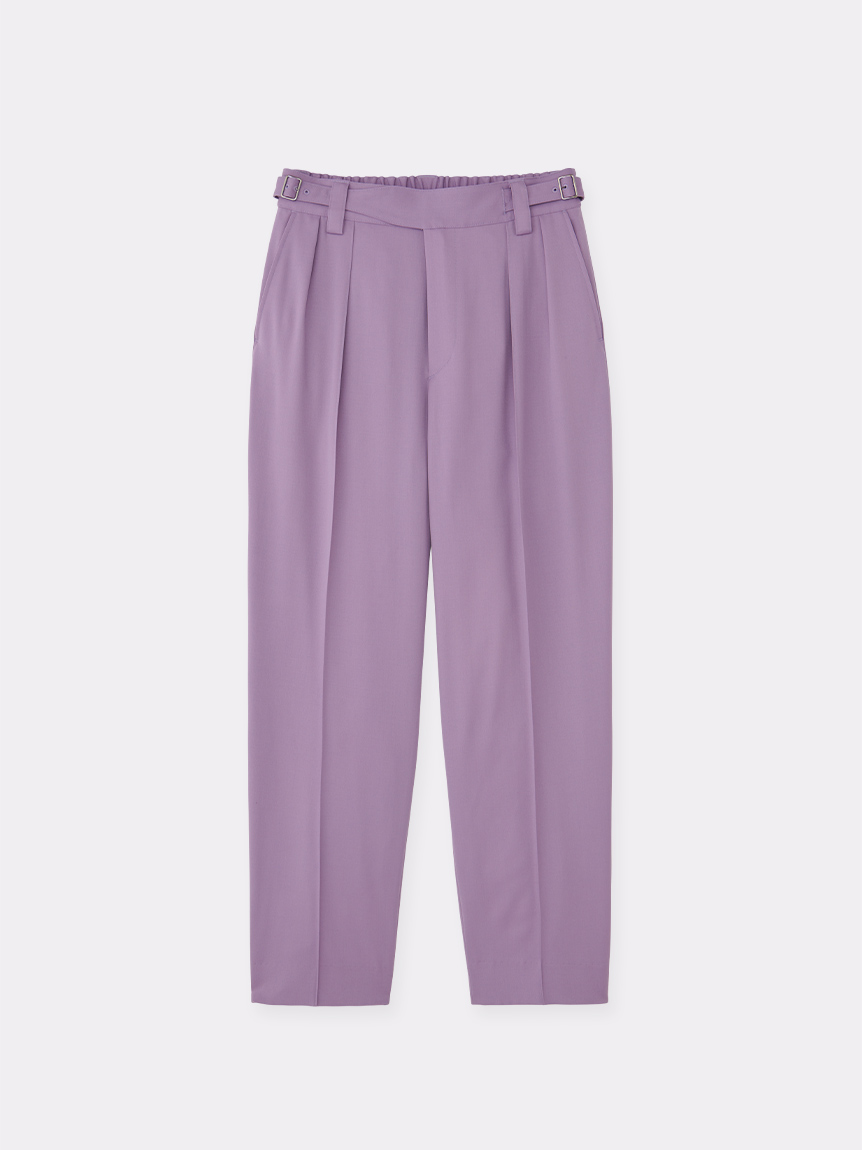 WOOL BELTED PIN TUCK TROUSERS(TROUSERS)｜SOFTHYPHEN （ソフト