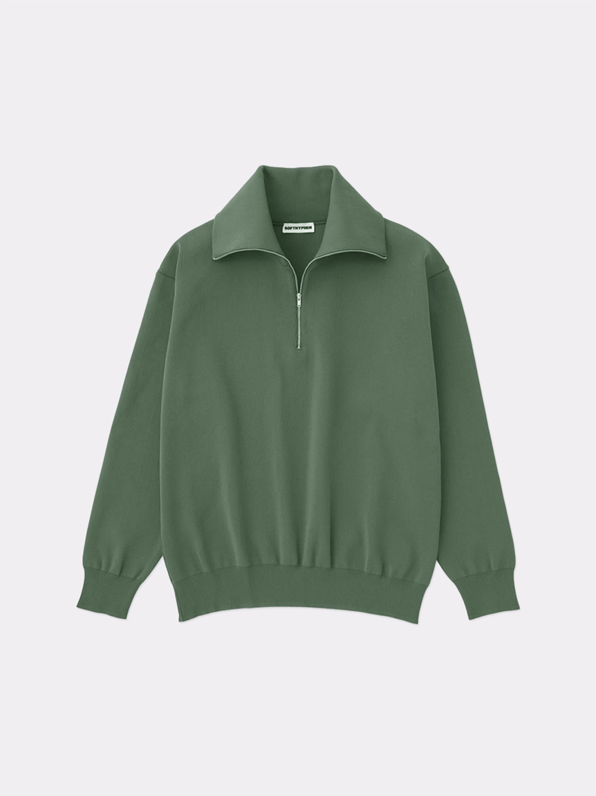 【新品タグ付き】nknit  half zip sweatshirt size①