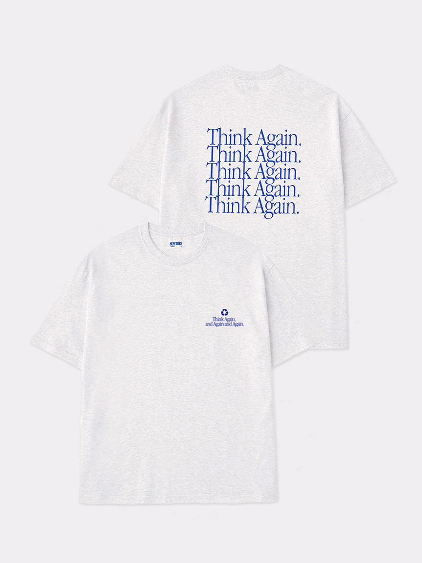 GRAPHIC TEE / THINK AGAIN AND AGAIN(TOPS)｜SOFTHYPHEN