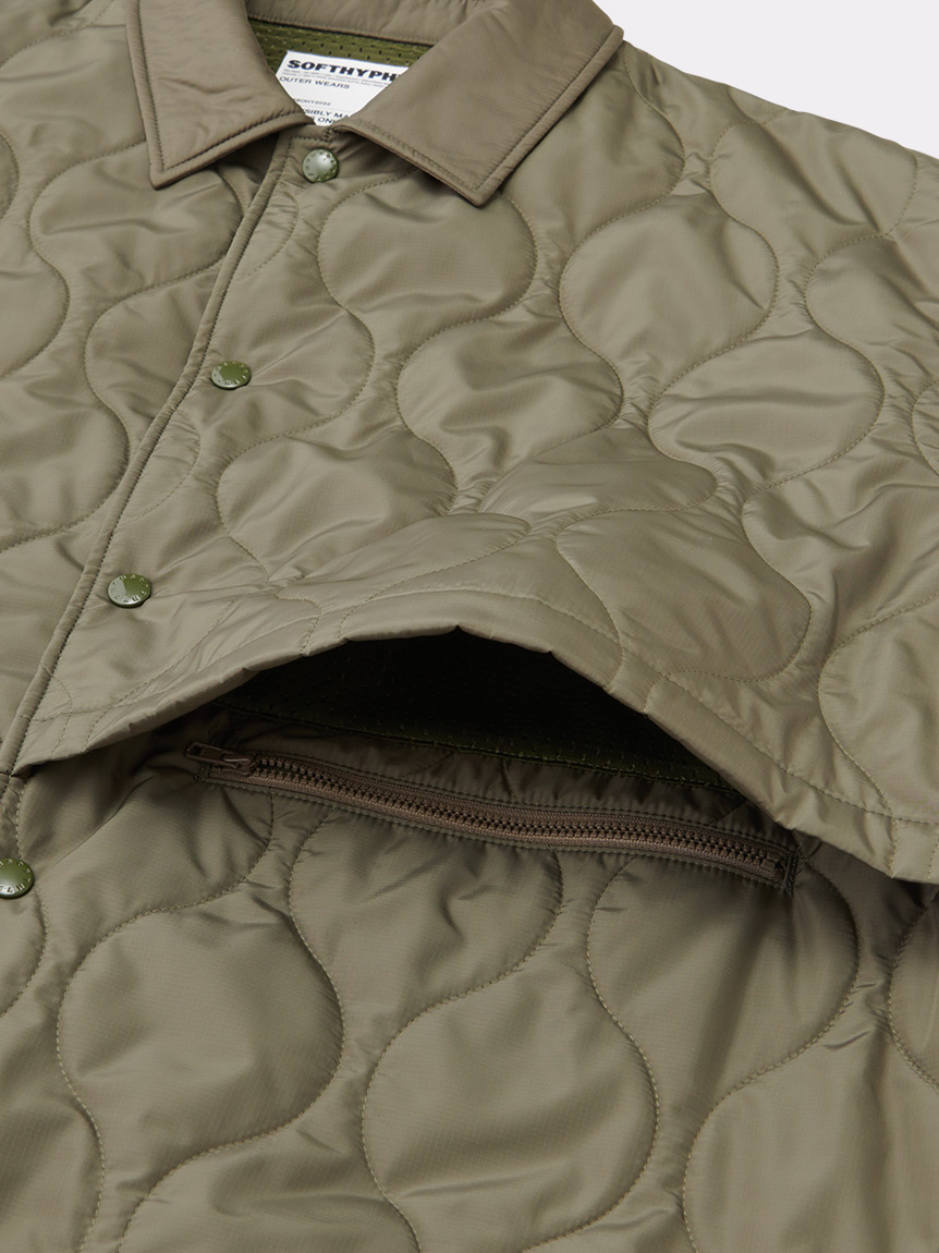 QUILTED ZIP POCKET BENCH JACKET(OUTERWEAR)｜SOFTHYPHEN （ソフト