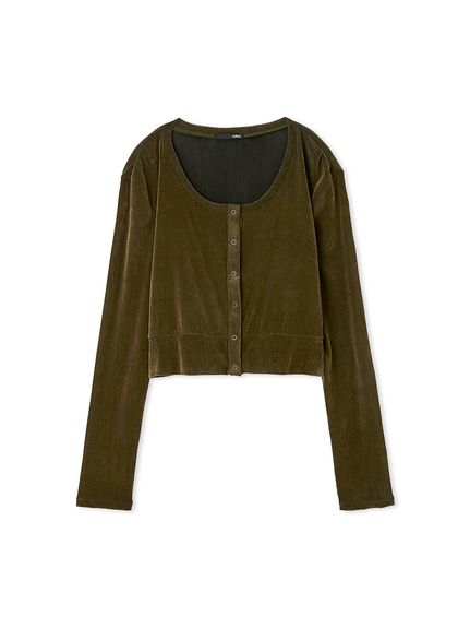 フロッキーチュールカーディガン(ニット/カーディガン