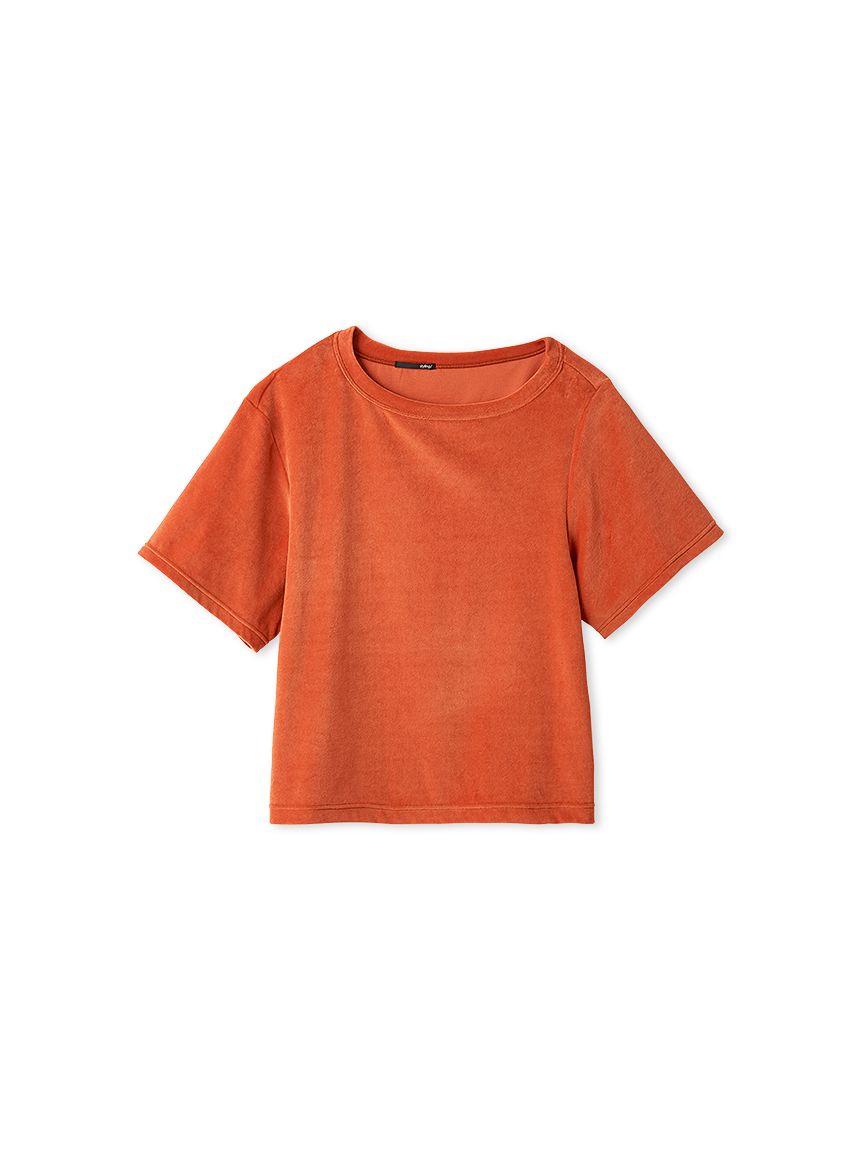 新品未使用styling/ スタイリングベロアアシメトップス/グレー WEB限定カラーあり】【セットアップ対応】アシンメトリーベロア