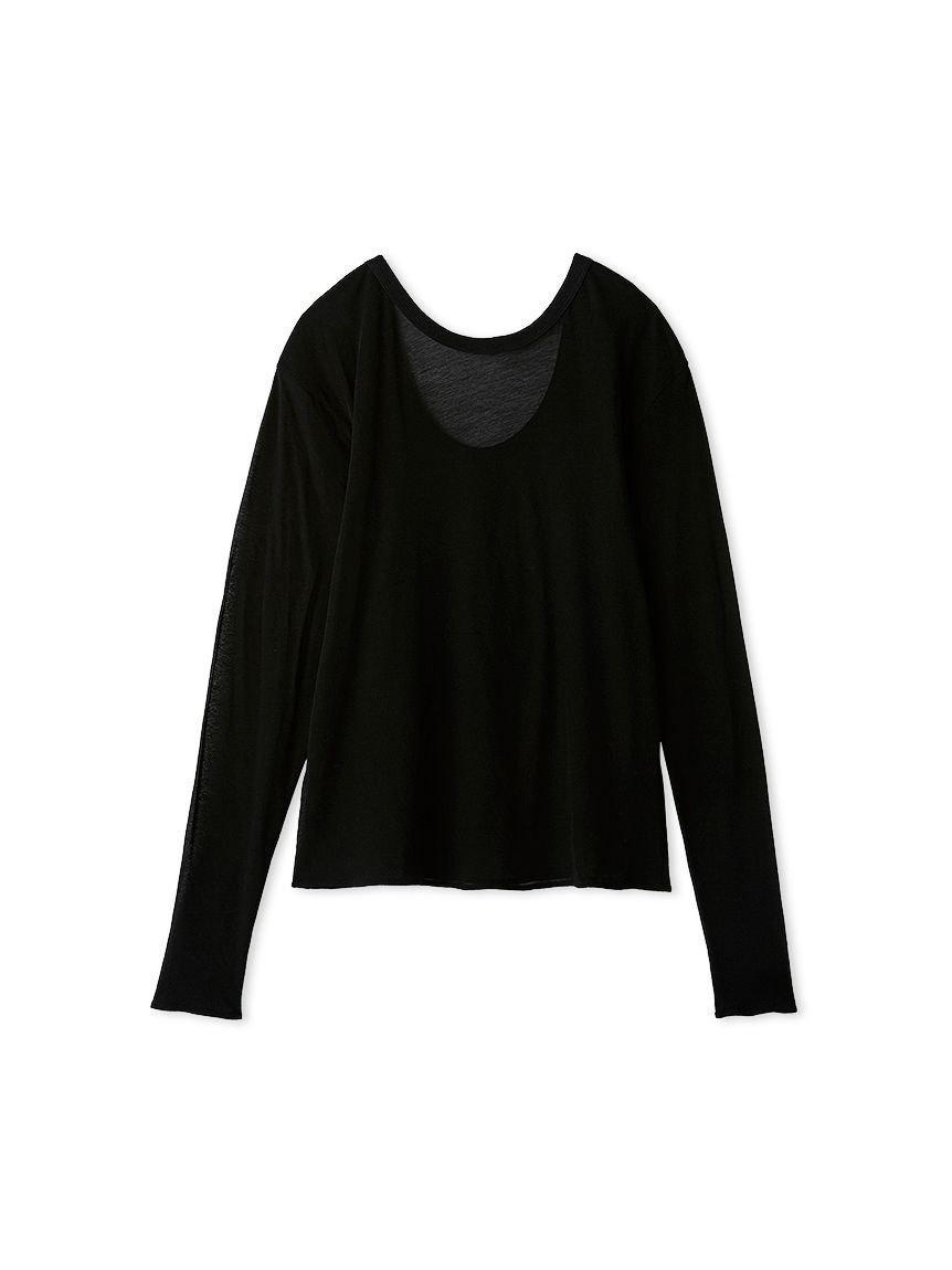 Uネック2WAYカットトップス(Tシャツ/カットソー)｜トップス