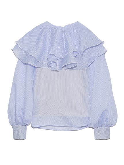 オーガンザラッフルティペットブラウス(シャツ/ブラウス)|トップス