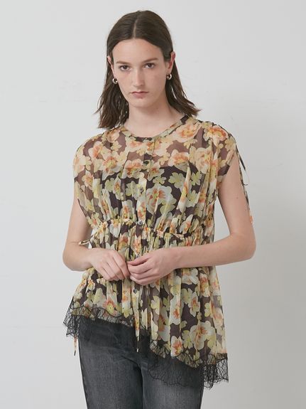 styling/ スタイリング　ストレッチレーストップス　ブラック トップス│styling/（スタイリング/）の通販サイト【公式】