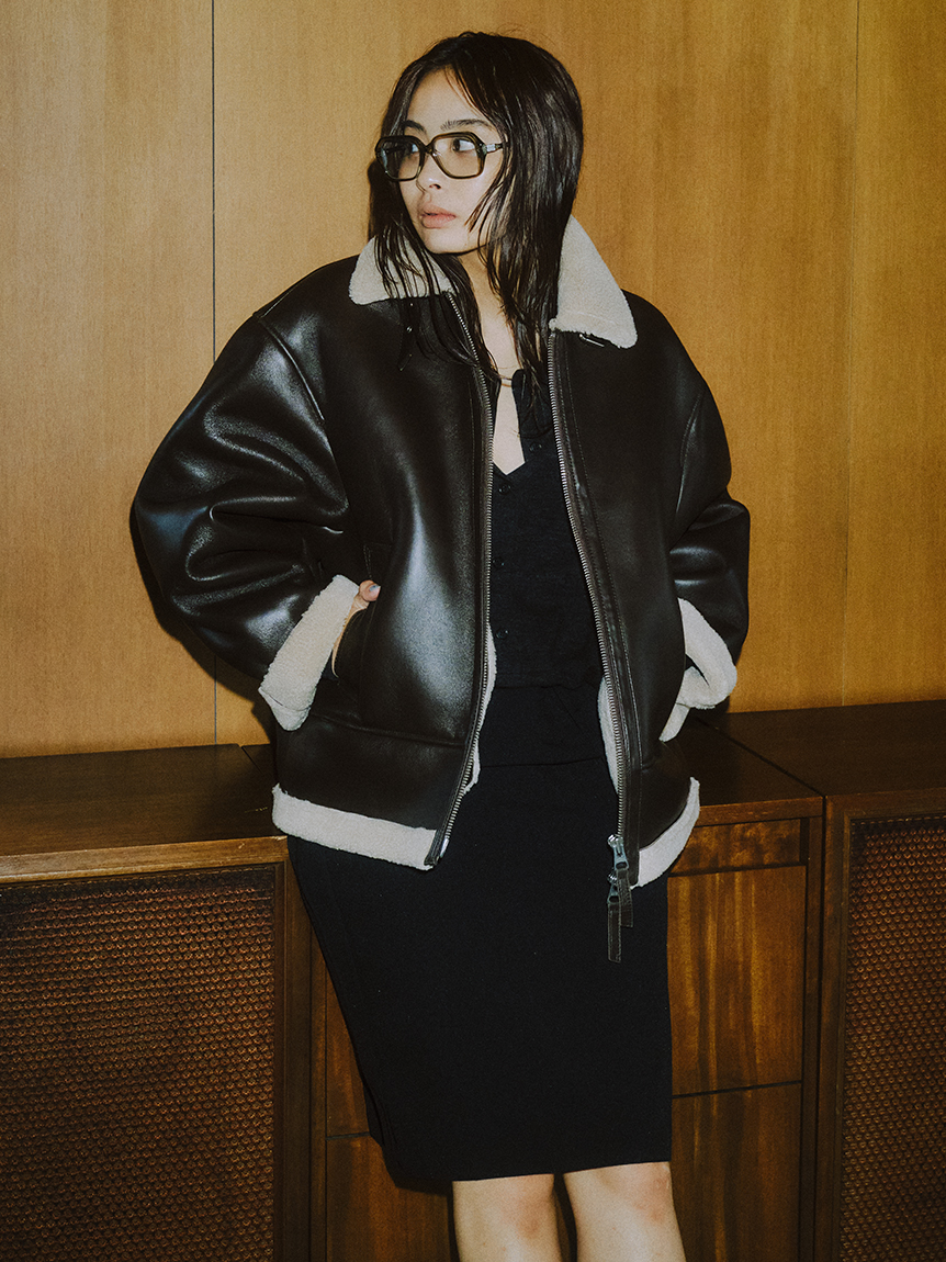 【極美品】A-1 フライトジャケット ラムレザー ダークブラウン ixi:z イクシーズ レザージャケット A-2 0210701 ラムレザー