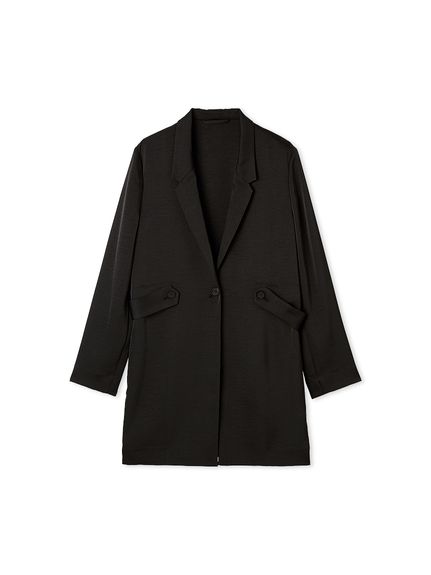 セットアップ対応】サテンロングジャケット(ジャケット