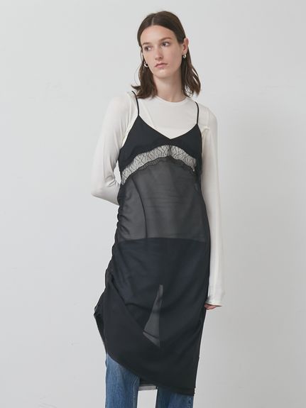 styling/ コクーンカットワンピース　カットドレス サイズ0 AZUL by moussy（アズールバイマウジー）の「ステッチデザイン