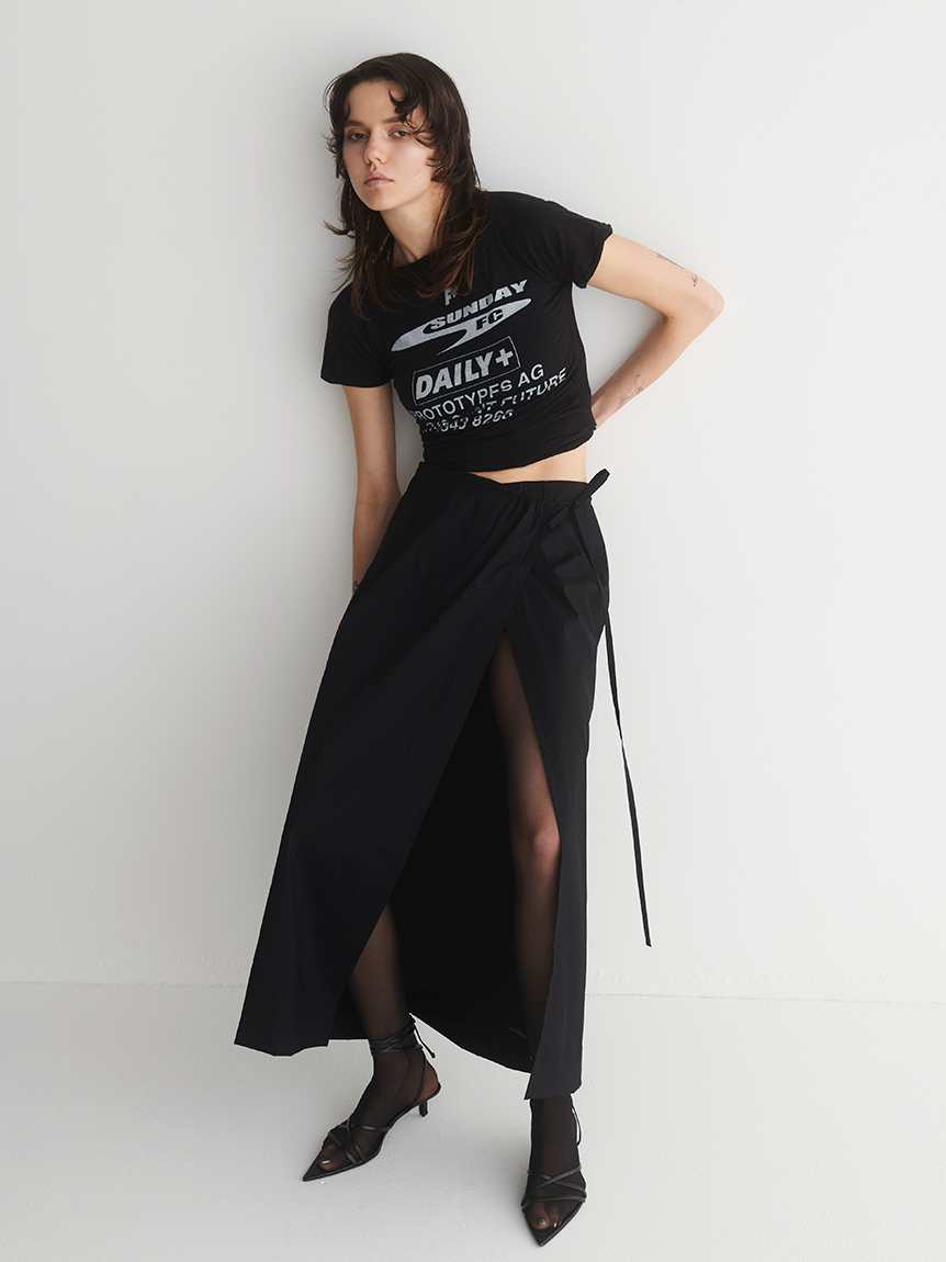 S/S(エスバイエス)】＜ウォッシャブル・撥水＞ラップスカート