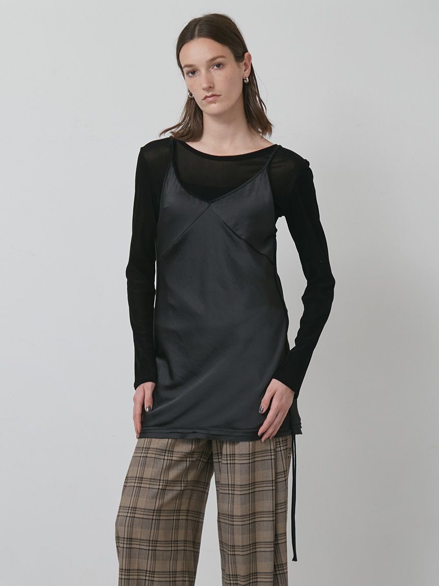 サテンキャミトップス(タンクトップ/キャミソール)｜トップス│styling