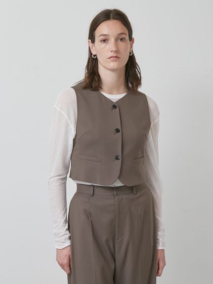 セットアップ対応】ラウンドネックスーツベスト(その他)｜アウター