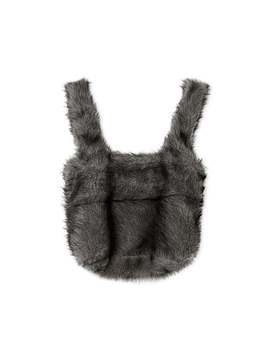 ⭐︎新品定価以下em.エムドット　エコファーケープコートブラック em. Eco fur cape coat