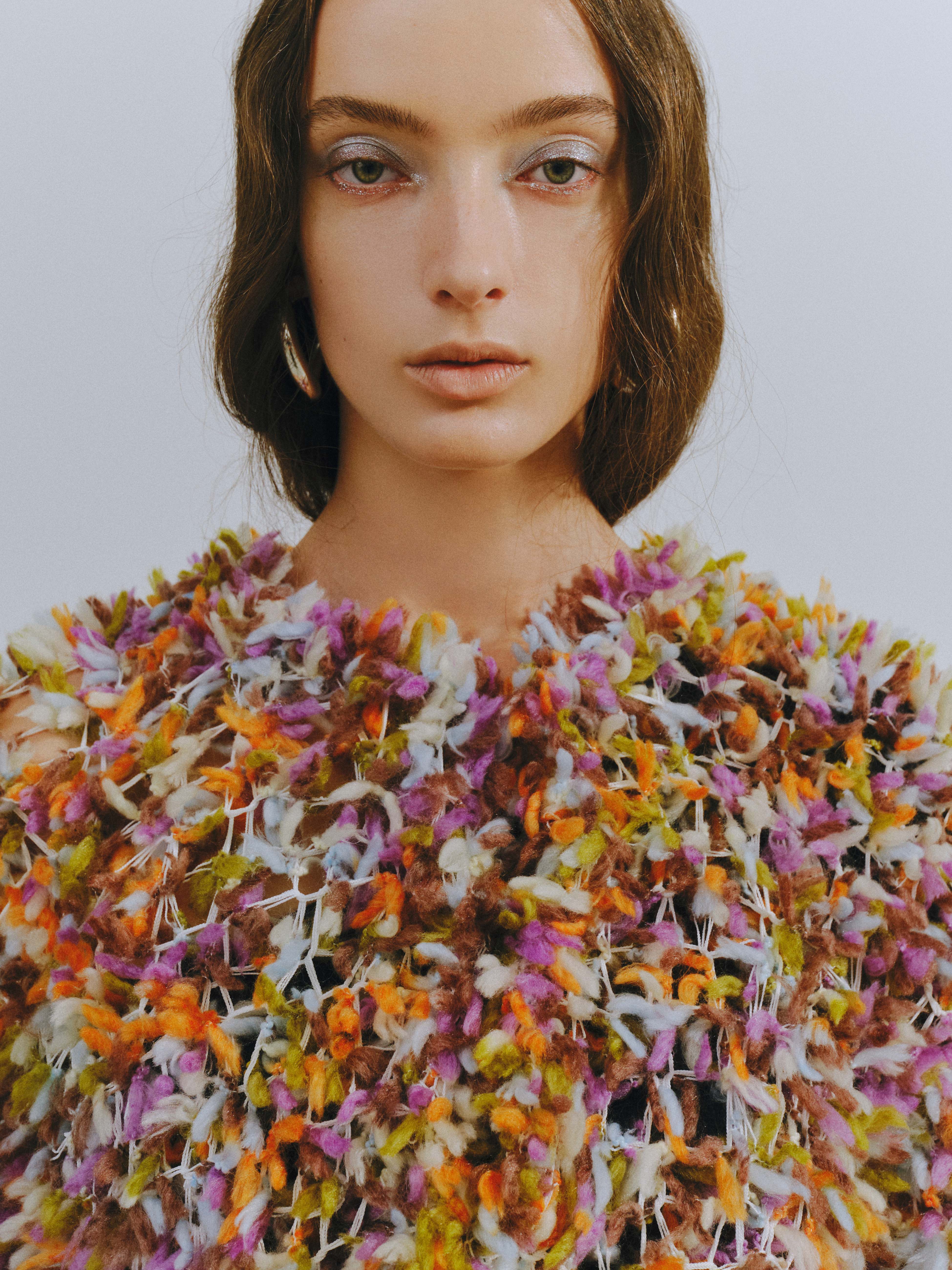 ミックスヤーンニットカーディガン(ニット/カーディガン)｜トップス  