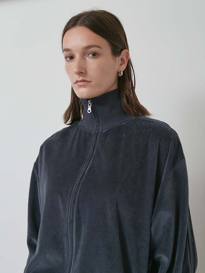 セットアップ対応】ジップアップベロアブルゾン(ブルゾン)｜アウター