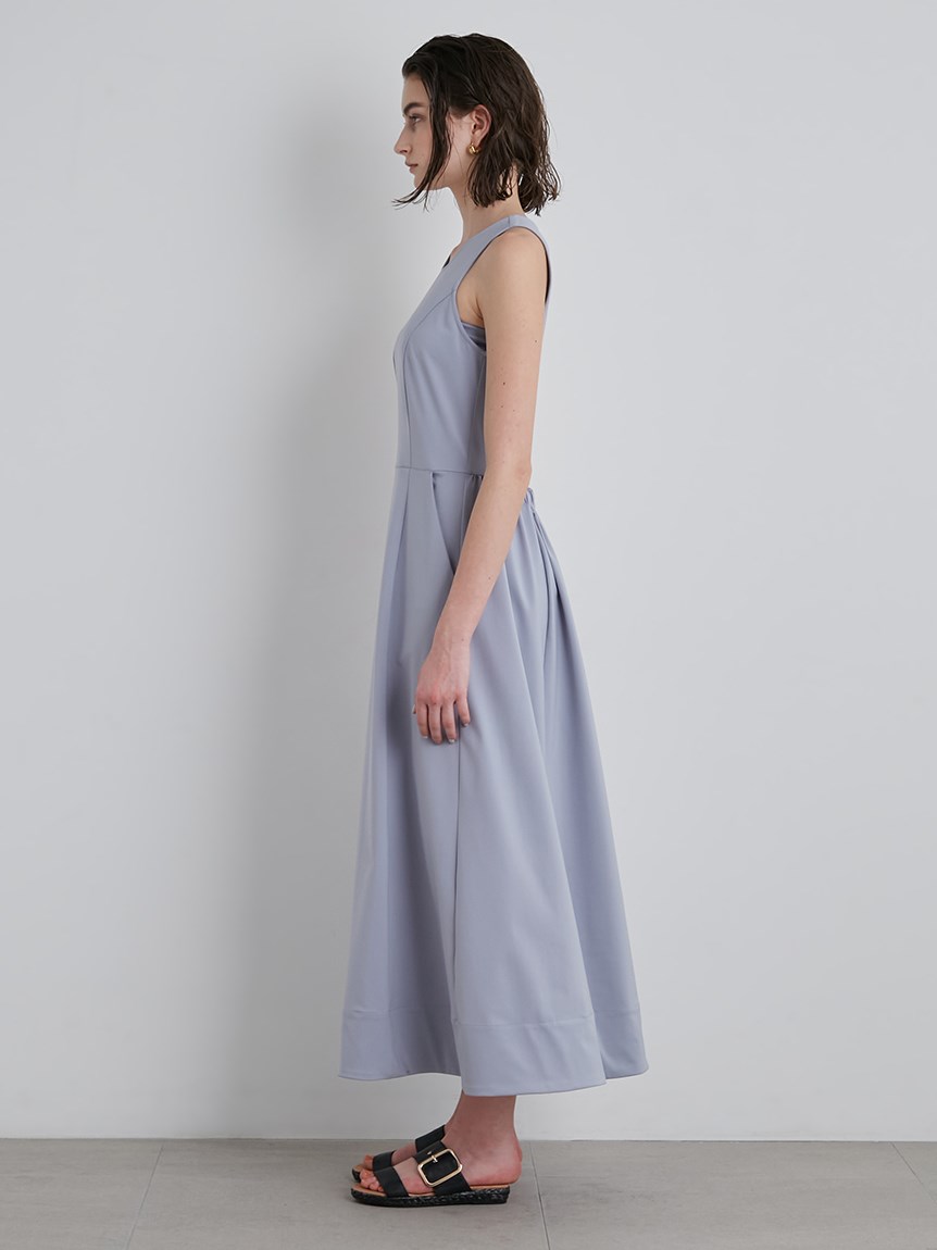 s/s】UVカットエアリーオープンバックドレス(カットワンピース 