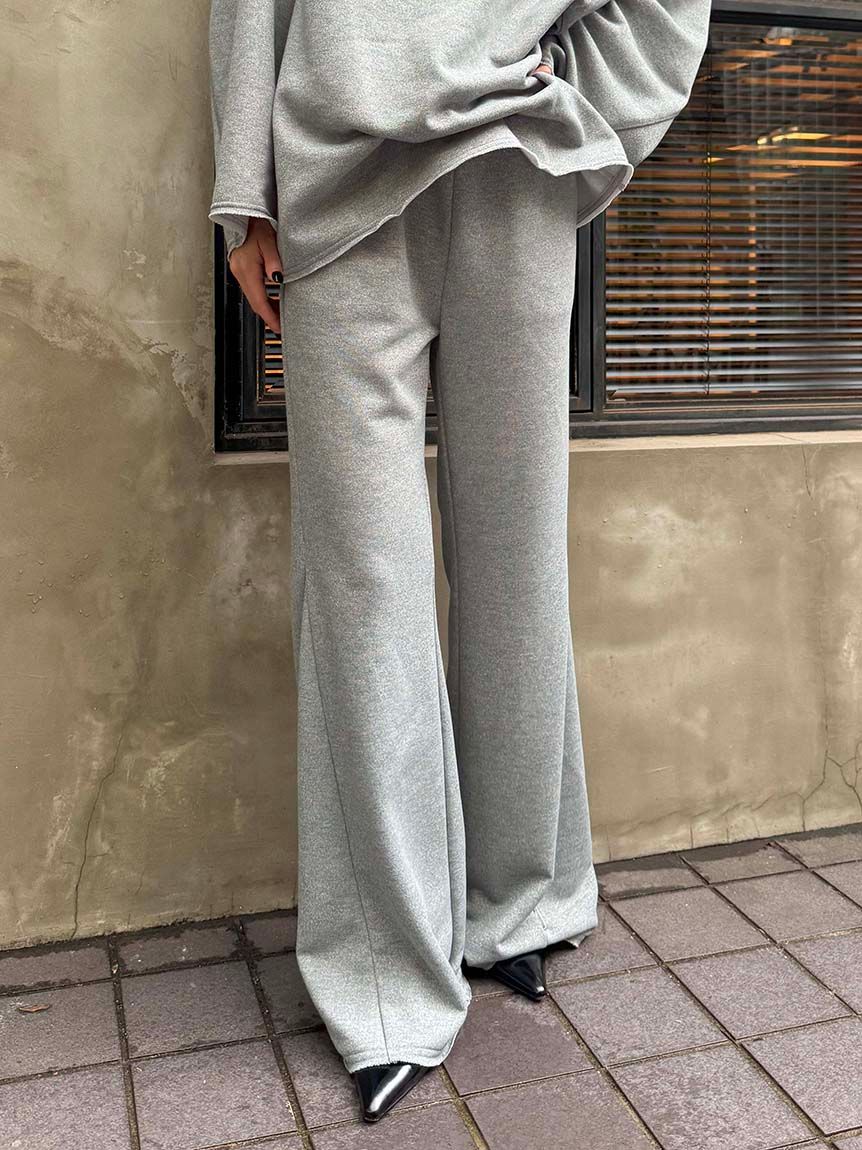 ITALY『IMPERIAL』ライトグレー！スウェット素材ワイドパンツ！XS ITALY『IMPERIAL』ライトグレー！スウェット素材ワイドパンツ！XS