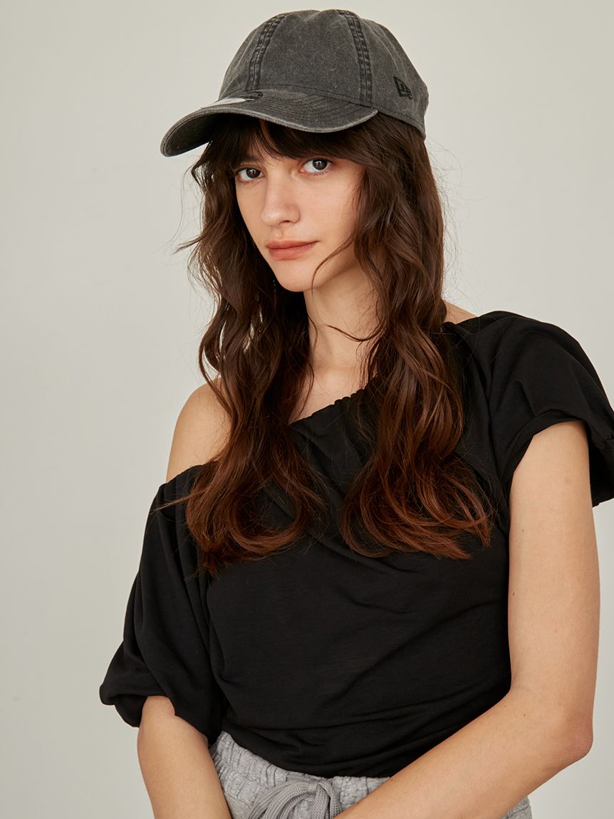 【30％OFFセール】16WCT252032,styling,スタイリング,ワンショルダーギャザートップス ,新作,送料無料,インスタ,25SS ワンショルダーギャザートップス(カットソー)｜トップス