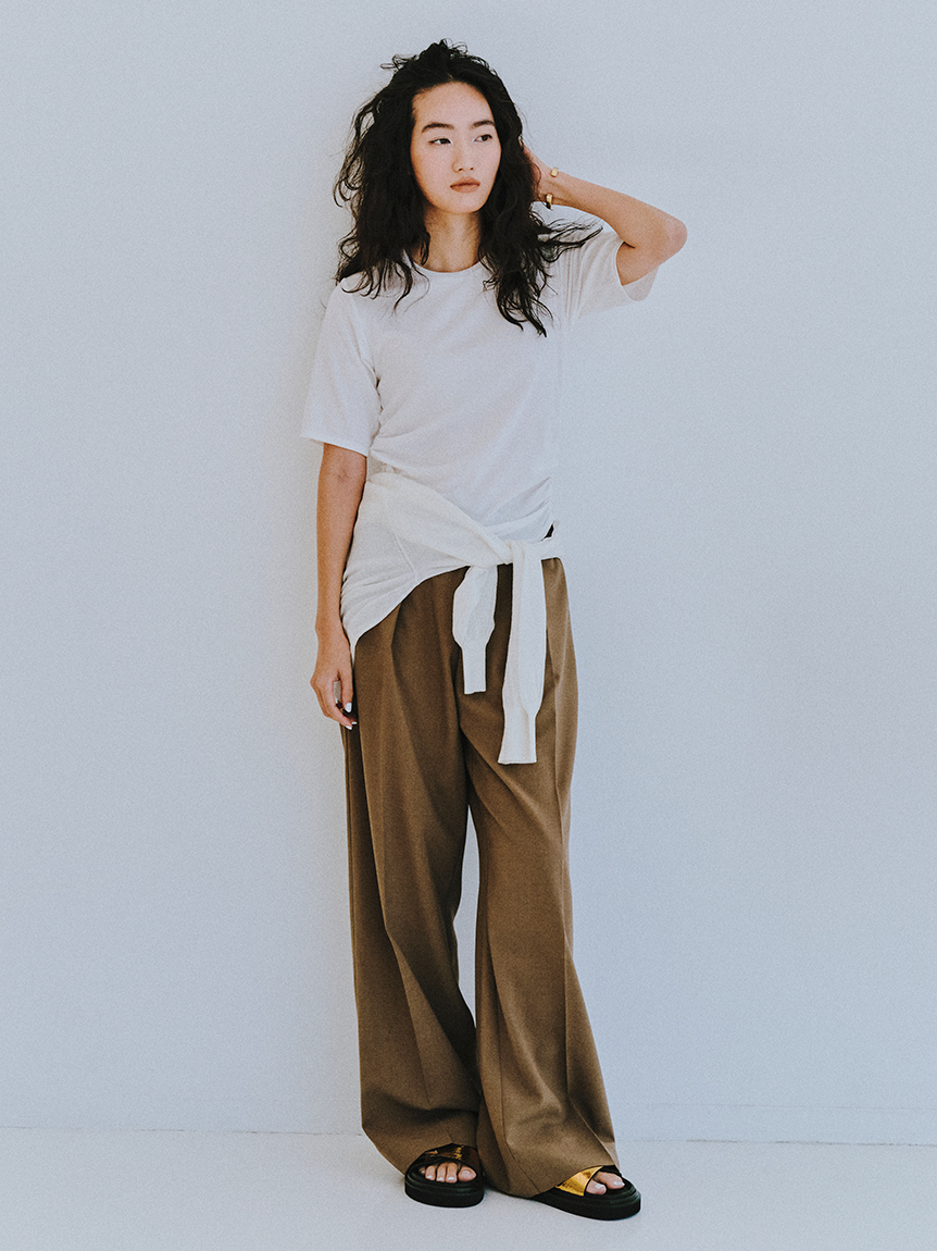 ギャザーカットトップス(Tシャツ/カットソー)｜トップス