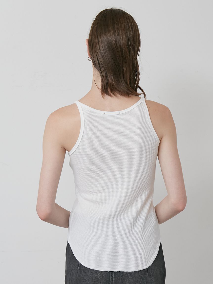 ヘンリーネックタンクトップ(タンクトップ/キャミソール)｜トップス