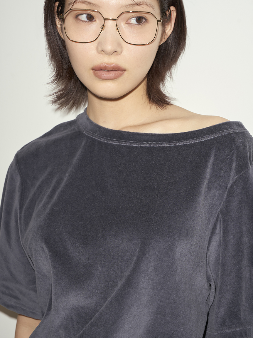 WEB限定カラーあり】【セットアップ対応】アシンメトリーベロア