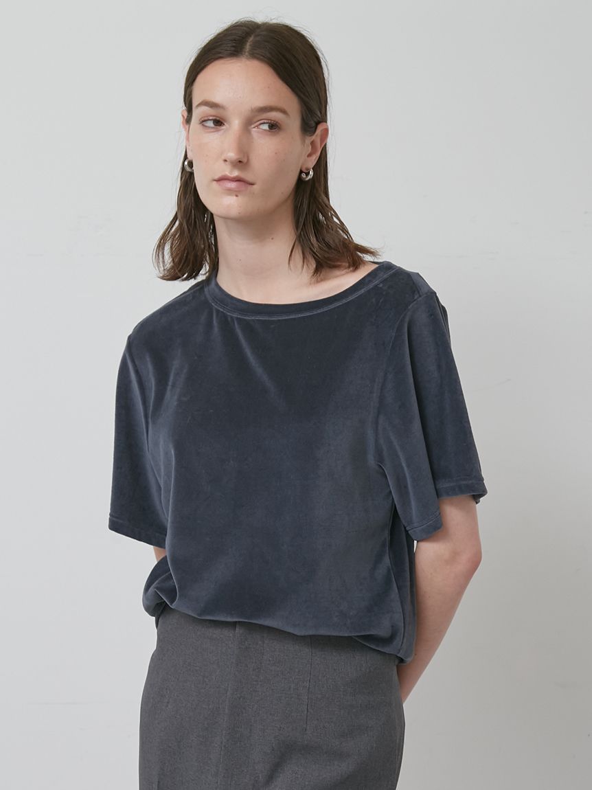 WEB限定カラーあり】【セットアップ対応】アシンメトリーベロア