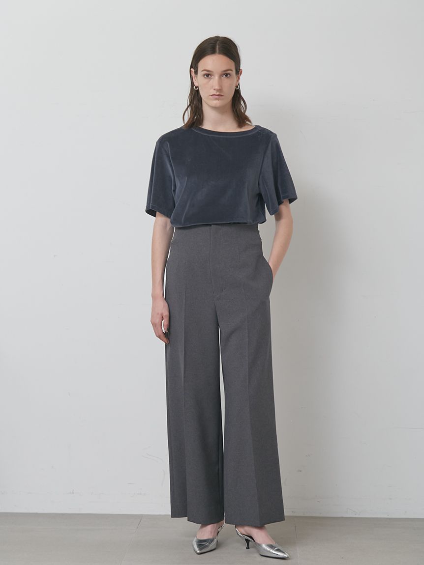 WEB限定カラーあり】【セットアップ対応】アシンメトリーベロア