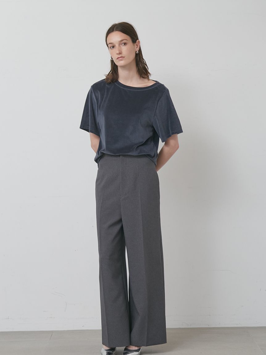 WEB限定カラーあり】【セットアップ対応】アシンメトリーベロア