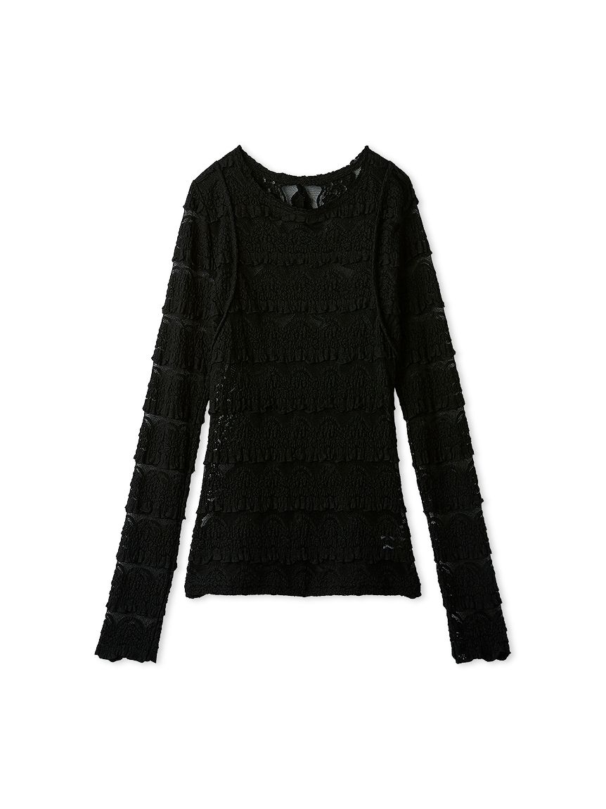 ラッフルレース2WAYシアートップス(Tシャツ/カットソー)｜トップス