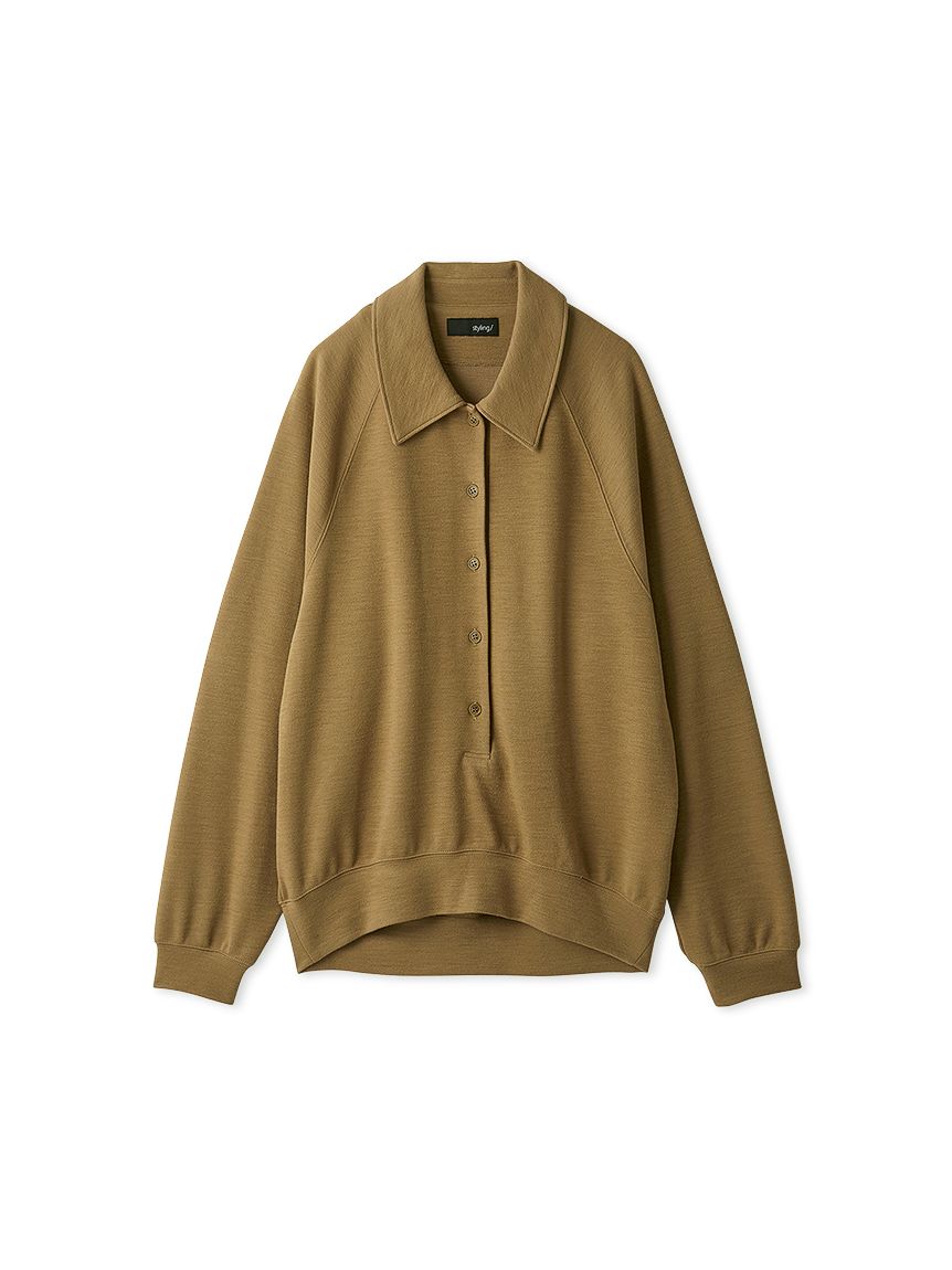 ラグランスリーブオーバーポロシャツ(Tシャツ/カットソー