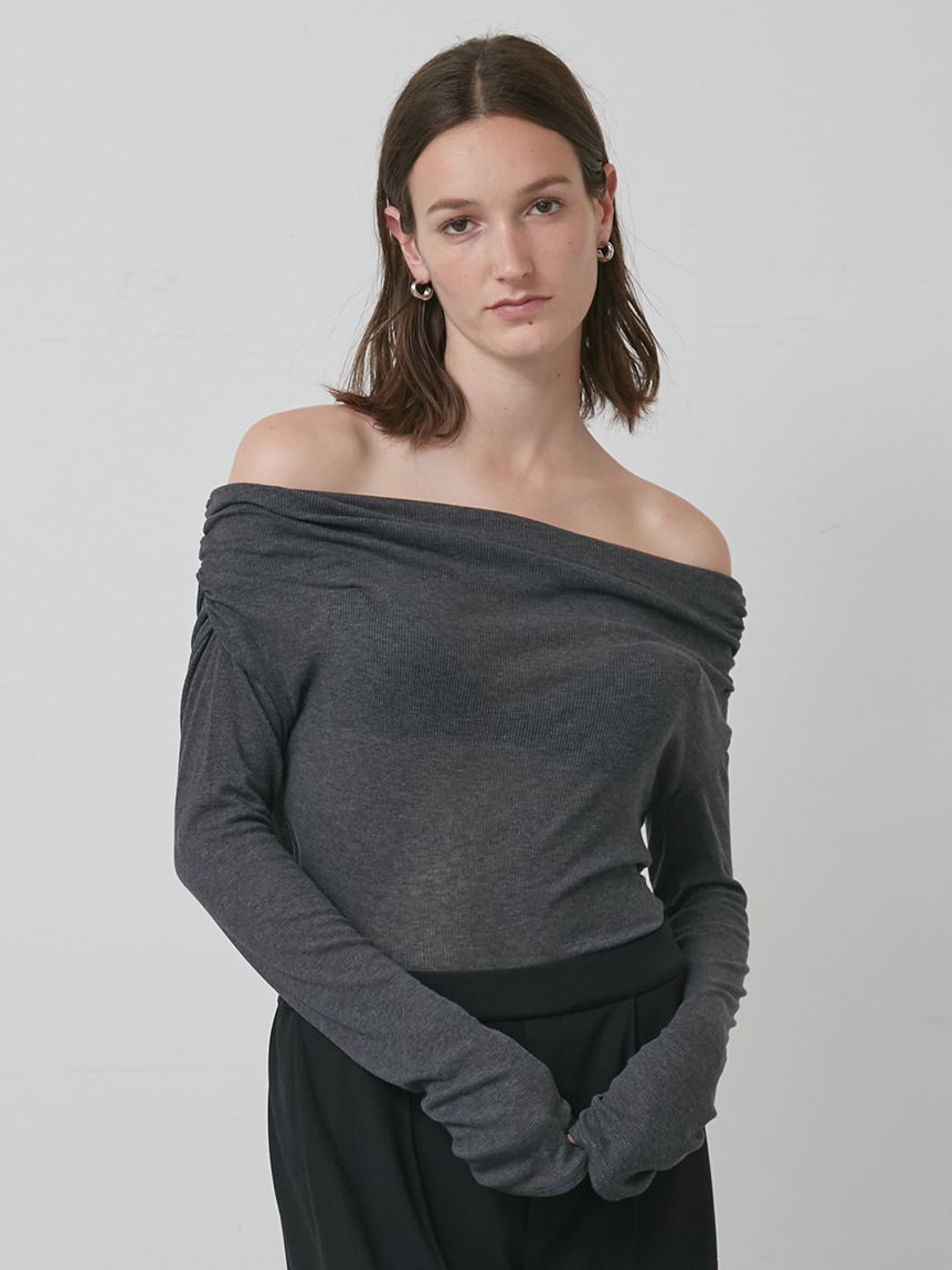 オフショルダーカットトップス(カットソー)｜トップス│styling