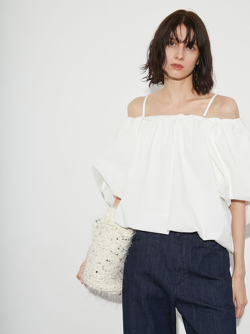 styling/｜オフショルダーパフブラウス | Rakuten Fashion(楽天
